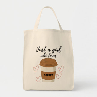 Süße Grafik-Tasche für Kaffeeliebhaberinnen Tragetasche