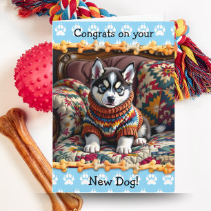 Süße Gratulation zu deinem Husky-Welpen  Karte