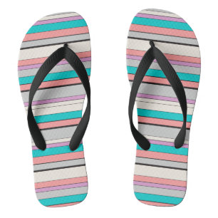 Süße graue aqua Streifen Badesandalen
