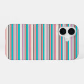 Süße graue aqua Streifen iPhone 16 Hülle (Rückseite (Horizontal))