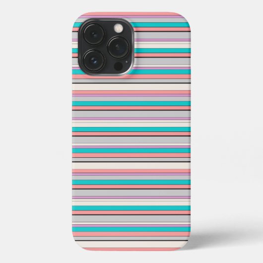 Süße graue aqua Streifen iPhone Hülle (Rückseite)