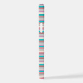 Süße graue aqua Streifen iPhone Hülle (Rechte Seite)
