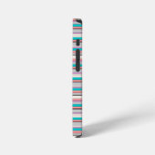 Süße graue aqua Streifen iPhone Hülle (Linke Seite)