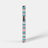 Süße graue aqua Streifen iPhone Hülle (Rechte Seite)