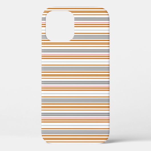 Süße graue braune Streifen Case-Mate iPhone Hülle (Rückseite)
