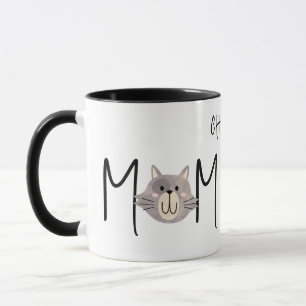 Süße graue Katze, deren Mutter Black Mothers Day g Tasse