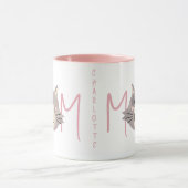 Süße graue Katze Mutter namens Blush Muttertag Tasse (Zentrum)