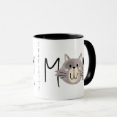 Süße graue Katze Mutter namens Schwarzer Muttertag Tasse (VorderseiteRechts)