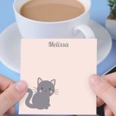 Süße graue Katze Rosa Haftnotizen Post-it Klebezettel