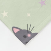 Süße graue Katze Sage Fleece-Decke Fleecedecke (Ecke)