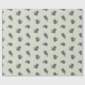 Süße graue Katze Sage Geschenkpapier (Flach)
