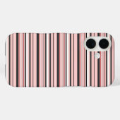 Süße graue rosa Streifen Case-Mate iPhone Hülle (Rückseite (Horizontal))