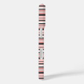 Süße graue rosa Streifen Case-Mate iPhone Hülle (Rückseite / Rechts)