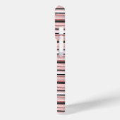 Süße graue rosa Streifen Case-Mate iPhone Hülle (Rückseite / Links)