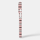 Süße graue rosa Streifen Case-Mate iPhone Hülle (Rückseite / Links)