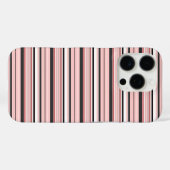 Süße graue rosa Streifen Case-Mate iPhone Hülle (Rückseite (Horizontal))