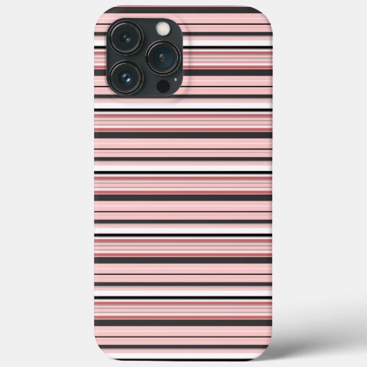 Süße graue rosa Streifen Case-Mate iPhone Hülle (Rückseite)