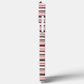 Süße graue rosa Streifen Case-Mate iPhone Hülle (Rückseite / Links)
