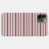 Süße graue rosa Streifen Case-Mate iPhone Hülle (Rückseite (Horizontal))