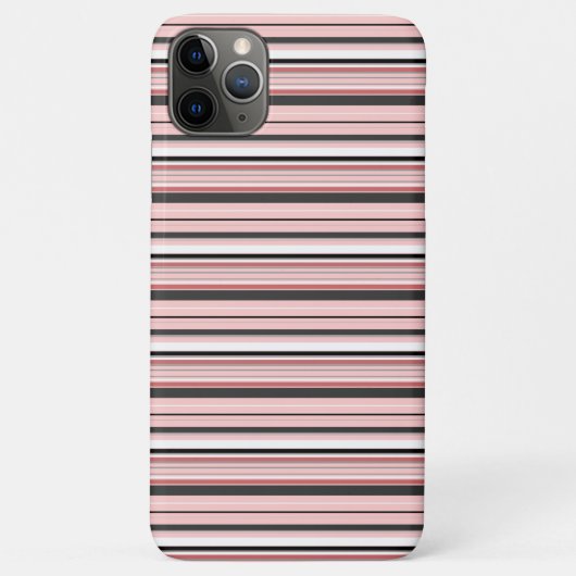 Süße graue rosa Streifen Case-Mate iPhone Hülle (Rückseite)