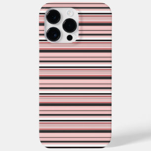 Süße graue rosa Streifen Case-Mate iPhone 14 Pro Max Hülle