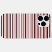 Süße graue rosa Streifen Case-Mate iPhone Hülle (Rückseite (Horizontal))