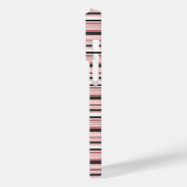Süße graue rosa Streifen Case-Mate iPhone Hülle (Rückseite / Links)