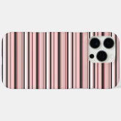 Süße graue rosa Streifen Case-Mate iPhone Hülle (Rückseite (Horizontal))
