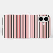 Süße graue rosa Streifen Case-Mate iPhone Hülle (Rückseite (Horizontal))