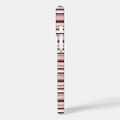 Süße graue rosa Streifen Case-Mate iPhone Hülle (Rückseite / Links)