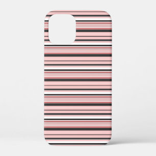 Süße graue rosa Streifen Case-Mate iPhone Hülle