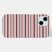 Süße graue rosa Streifen Case-Mate iPhone Hülle (Rückseite (Horizontal))