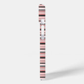 Süße graue rosa Streifen Case-Mate iPhone Hülle (Rückseite / Links)