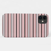 Süße graue rosa Streifen Case-Mate iPhone Hülle (Rückseite (Horizontal))