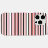 Süße graue rosa Streifen Case-Mate iPhone Hülle (Rückseite (Horizontal))
