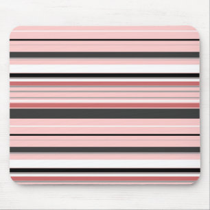Süße graue rosa Streifen Mousepad