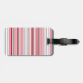 Süße graue rote Streifen Gepäckanhänger (Rückseite horizontal)