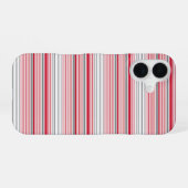 Süße graue rote Streifen iPhone 16 Hülle (Rückseite (Horizontal))