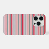 Süße graue rote Streifen iPhone Hülle (Rückseite (Horizontal))