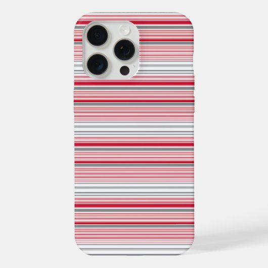 Süße graue rote Streifen iPhone Hülle (Rückseite)