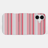 Süße graue rote Streifen iPhone Hülle (Rückseite (Horizontal))