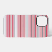 Süße graue rote Streifen iPhone Hülle (Rückseite (Horizontal))
