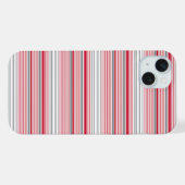 Süße graue rote Streifen iPhone Hülle (Rückseite (Horizontal))