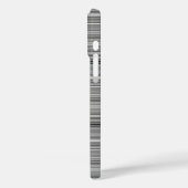 Süße graue Streifen Case-Mate iPhone Hülle (Rückseite / Links)