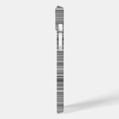 Süße graue Streifen Case-Mate iPhone Hülle (Rückseite / Links)