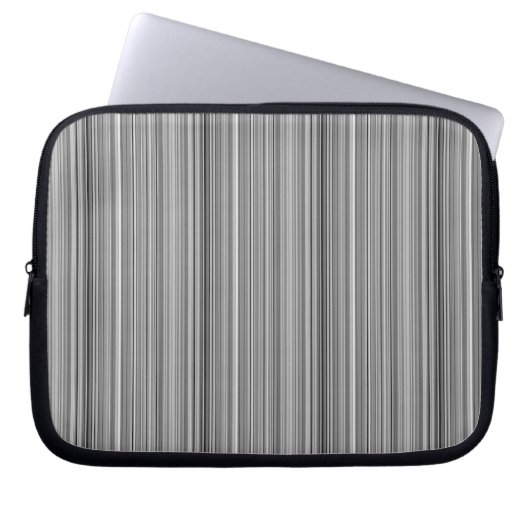 Süße graue Streifen Laptopschutzhülle (Vorderseite)