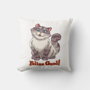Süße Graue Tabby-Kitty-Katze-Liebhaber-Kätzchen-Fe Kissen