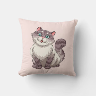 Süße Graue Tabby-Kitty-Katze-Liebhaber-Kätzchen-Ge Kissen