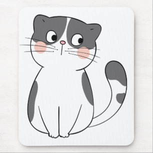 Süße Graue Weiße Kitty-Mutter Verrückte Katzenlady Mousepad