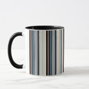 Süße graue weiße Streifenmuster Tasse